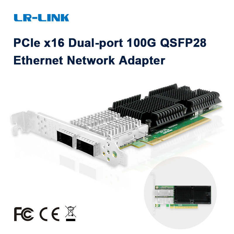 100Gbe Qsfp28 Network Card - LR-LINK 1014PF 100G netwerkkaart Dual-port QSFP28